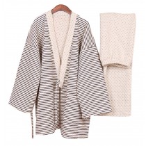 Thickening Air Layer Pajamas Suit Tracksuit Bathrobe Men's Kimono Pajamas
