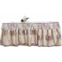 European Style Table Cover Coffee Tablecloth Dustproof Lace Tablecloth, Beige