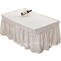 Palace Style Table Cover Coffee Tablecloth Dustproof Lace Tablecloth, Camel Grid