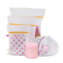 Set of 5 Mesh Laundry Bags Convenient Thickening Bra Laundry Bag with Zipper