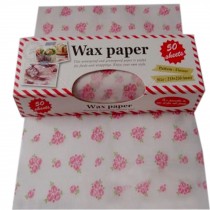 Rose Pattern Wax Paper Greaseproof Tray Paper Wrapping Paper, 9.8x8.6inch