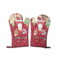 Oven Mitt 1 Pair Free shipping Christmas Gloves for microwave heat insulation