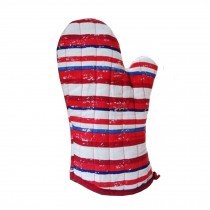 Stripe Thicken Cotton Heat insulation gloves/Oven Mitts,RED (2-pack)
