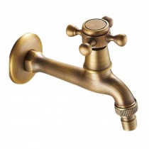 Lengthen Antique Kitchen Faucet Brass Washing Machine Faucet Single Water Nozzle