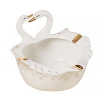 Creative Gifts Fashion Ceramics Ashtrays Portable Ashtray Swan
