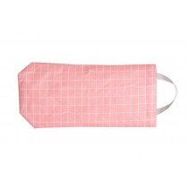 Set of 3 Wall Hanging Plastic Bag Holder Oxford Extractable Storage Bag, Pink