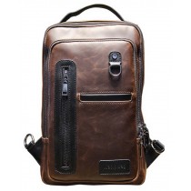 Fashion Crazy Horse Leather Chest Package Male Leisure Handbags