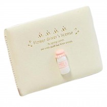 Slim Card Case PU Leather Driving License Cover Identity Card Holder, Milk