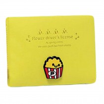 [Popcorn] Slim Card Case PU Leather Identity Card Holder Driving License Cover