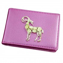 [Goat] Light Purple PU Leather Driving License Cover Slim Identity Card Case