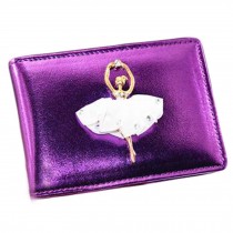 [Ballet] Slim PU Shiny Leather Driving License Cover Identity Card Case Women