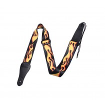 Yellow Fire,Guitar Strap/Bass Strap/Shoulder Strap Durable Adjustable
