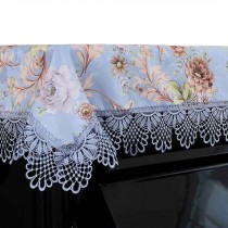 Floral Piano Cover Piano Dust Cover Lace Dust Cover Dustproof Half Piano Cloth