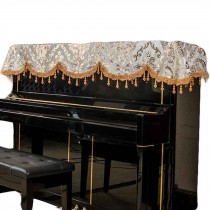Upright Piano Dust Cover Gold Stamping Flannel Vintage Piano Cover Piano Cloth