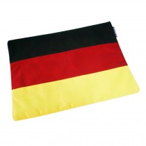 Handmade Canvas German Flag Zipper File Folders for Office Document File Travel Organize