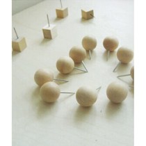 Creative Office/Woodiness Roundness&Square Pushpins/50 Piece/Random Style