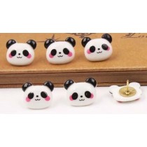 10 Pieces Lovely Panda Pushpins/Drawing Pins For School or Office