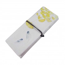 [Ginkgo] Roll up Pencil Case Cosmetic Pencil Pouch Canvas Pen Case Purse Bag