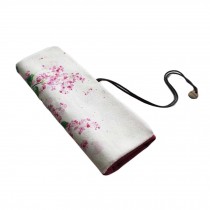 [Floral] Linen Pen Case Roll up Pencil Case Cosmetic Pencil Pouch Purse Bag