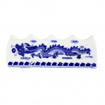 Ceramic Calligraphy Writing Brush Holder Blue and White Porcelain Dragon