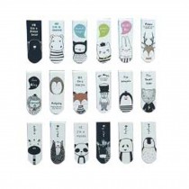 Set Of 18 Cute Animal League Pattern Bookmarks Paper Clips Office Supplies