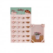 3 Sheets Christmas Pattern Self-adhesive Photo Corner Stickers for Diary, Album
