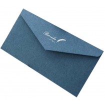 20pcs Retro Style Invitation Envelopes Bronzing Printing Greetings Cards, Blue