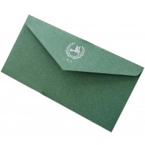 20pcs Retro Style Invitation Envelopes Bronzing Printing Greetings Cards, Green