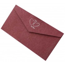 20pcs Retro Style Invitation Envelopes Bronzing Printing Greetings Cards, Red