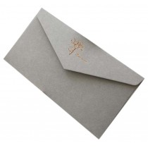 20pcs Retro Style Invitation Envelopes Bronzing Printing Greetings Cards, Gray