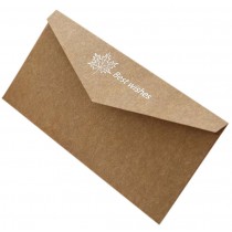 20pcs Retro Style Invitation Envelopes Bronzing Printing Wedding Cards, Brown