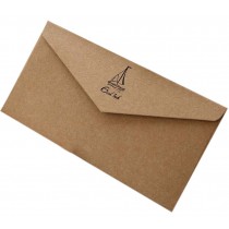 20pcs Retro Style Invitation Envelopes Bronzing Printing Wedding Cards, Paper