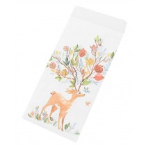30pcs Japanese Style Invitation Envelopes Artistic Deer Greetings Cards, Leaves