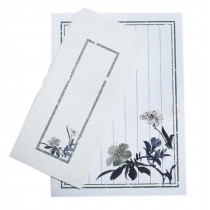 Set of 10 Chinese Style Vintage Envelope Set Poetic Writing Paper, Mist