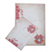 Set of 10 Chinese Style Beautiful Antiquity Envelope Set Writing Paper,Paper Cut