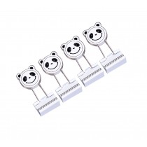 8 Pcs Metal Binder Clips/Paper Clips/Binders Panda Pattern Office Accessories