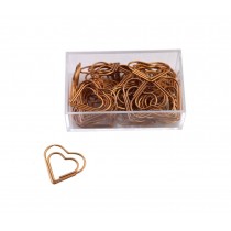 30 Pieces Heart Shapes Paper Clips Funny Office Desk Accessories Bookmarks