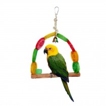 Distinctive Shapes Bird Ring,14 by 8-Inch Swing Durable Loofah Bird Toy
