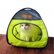 Polyester Folding Cat Tent / Cat House / Cat Bed GREEN (Size:L40*W27*H37 CM)