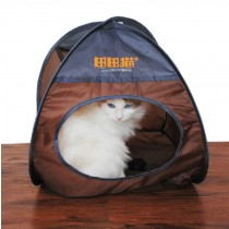 Polyester Folding Cat Tent / Cat House / Cat Bed COFFEE (Size:L40*W27*H37 CM)