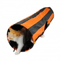 Funny Orange Strip Cats Tunnel Foldable Tent