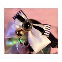 Pet Accessories Bow - Cats and Dogs Tie Bells-White Black