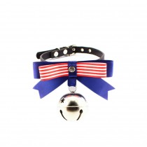 [Red Stripe] Adjustable Bow Tie with Bell Collar for Cats, Dog(Fit 21~26cm Neck)