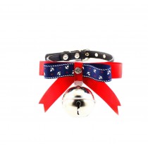 [Achor] Adjustable Bow Tie with Bell Collar for Cat, Dog(Fit 21~26cm Neck)