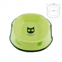 5-Inch Lovely Environmental protection Ceramic Cat Food Bowl ,GREEN (17*13.5cm)