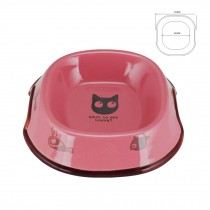 5-Inch Lovely Environmental protection Ceramic Cat Food Bowl ,PINK (17*13.5cm)
