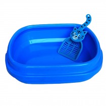 Cute Design Indoor Training Pet Potty Cat litter Basin(17"*14"*5"),BLUE
