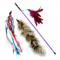 Interactive Educational Toy for Pet--Feathers Cat Toy/Bird Rod Set [No.05]