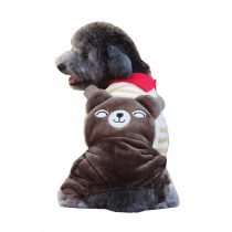 Comfy Cotton Dog's Winter Pet Clothing (Coffee Brown Bear, Size L)