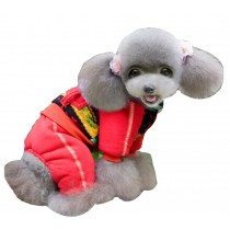 Comfy Cotton Dog's Winter Pet Clothing (Red, 21x39x29cm)
